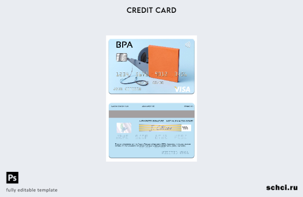 цифровая загрузка шаблона карты Visa Andorra Banca Privada d'Andorra (BPA)